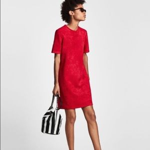 Zara Red Suede Dress